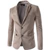 ShiFan Uomo Vestito di Affari Cappotto Giacca Blazer Elegante Slim Fit Giacca Beige XL