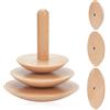 BENECREAT 3 Set Stampi per Top In Ceramica In Legno, Utensili per Pressa per Piastre In Ceramica Da 114/140/165 mm con Manico per Stampo per Pressa per Piatti per Ciotole Fai-Da-Te,Halloween Christmas