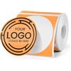 YIKIADA Etichette termiche da 50 mm, compatibili con M110/M220/T50M, rotonde, autoadesive, in vinile, 180 pezzi, arancione