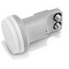 TELE System LNB TWIN, convertitore a 2 uscite indipendenti - LTE Stop - Low Noise Block-converter TS201F. Protezione dalle intemperie per ricezione stabile e affidabile