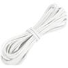 QUARKZMAN Corda Piatta in Pelle, 5,5 Iarde 3mm Strisce di Corda in Pelle per Creazioni Fai da Te Braccialetti Tracolle Borse, Bianco Puro