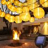 Lezonic Catena di luci solari per esterni, 6 m, 20 LED, impermeabile, 8 modalità, per giardino, Halloween, matrimoni, terrazza, cortile (bianco caldo)