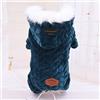 AKTOUR Felpa con cappuccio in pile per cani di piccola taglia, abbigliamento per cani e gatti, maglione chihuahua per ragazzo (verde, L)
