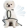 Povanjer Giacca antipioggia per cani, impermeabile per animali domestici con cappuccio a poncho, impermeabile per cani, poncho impermeabile per cani, poncho antipioggia per cani Bulldog inglese francese Pug
