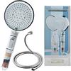 V VOYXLIBRE VOYXLIBRE - Soffione doccia + tubo doccia 1,5 m | soffione doccia con tubo - soffione doccia con filtro - 5 modalità doccia