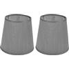 Jenngaoo 2 Pezzi Paralume a Botte, 4,4 x 6 x 5,5in in Tessuto, Clip per Lampada da Terra, Tavolo, Lampadario E14 (Grigio)