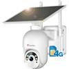 Ctronics 2,5K 4MP 3G/4G LTE Telecamera con Pannello Solare, telecamera 4g con Sim, Audio Bidirezionale, Rilevamento di Presenza Umana PIR Compatibile Telefono/Tablet/PC, Pan 355 Tilt 90 zoom,IP66