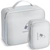 AiQInu Borsa Pronto Soccorso Viaggio, 2 Pezzi Impermeabile Kit di Pronto Soccorso Vuota, Alta Capacità Borsa Medica Portatile Sportiva, Kit Medico Vuota per Viaggio Ufficio Casa All'aperto