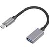SinLoon Cavo USB C a USB 3.0 Cavo adattatore USB C maschio a USB A femmina da 5 Gbps Guscio in alluminio Cavo corto tipo C intrecciato in nylon con OTG (USB C straight)
