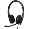 Sennheiser Cuffie Sennheiser stereo usb Ufficio adapt 160T Usb II cablato Nero [1000901]