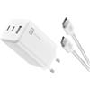 Alimentatore da rete Cellular Line Ricarica rapida Usb tipo C 100W Bianco