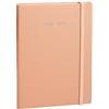Quo Vadis 155030Q Agenda PLAN NOTE Multilingua Anno 2024-2025 Formato 15x21cm Settimanale 16 Mesi Settembre-Dicembre Carta Bianca Copertina Colore arancio in cartone rigido Pastel Con Elastico