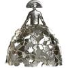 DRW Menina Argento con Abito a Farfalle in Resina 16x9x18,5 cm-Modello C Piccolo, 16x9x18.5 cm
