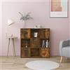 DYRJDJWIDHW scaffale legno grezzo,libreria scaffale,Libreria Rovere Fumo 90x30x90 cm in Legno MultistratoAdatto a soggiorno, ufficio, cucina