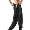 Gyaimxfu Pantaloni Tuta Uomo Elasticizzati Larghi con Button Laterali Pantaloni Sportivi Uomo Estivi con Tasche Pantaloni Uomo Leggeri Running Basket da Allenamento Palestra Apertura Laterali Pants
