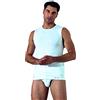 NOTTINGHAM 3 Pezzi Maglia Smanicato Girocollo Uomo TG1600 in Cotone Bielastico (Bianco, 4/M)