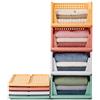 RMAN® 4 set Organizer Armadio, Pieghevole Organizer Cassetti Interno per Guardaroba in Plastica Contenitori per Armadio Salvaspazio per Top, Jeans, Giocattoli, Libri