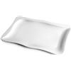 LUBIANA Gourmet piatto porcellana bianco rettangolare cm 37x23 (minimo 6 pezzi)