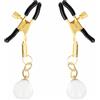 Kink Glass Bead Nipple Clamps Gold