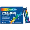 Massigen Probiotici Tripla Azione Integratore Fermenti Lattici per Flora Batterica e Sistema Immunitario 12 Stickpack