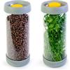 Pika Set di 2 barattoli sottovuoto in vetro da 1,5 l | Coperchio con sottovuoto integrato | Contenitore ermetico per alimenti | caffè, cereali, biscotti, patatine, erbe fresche, anti tarme