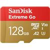 SanDisk 128GB Extreme Go scheda microSDXC + adattatore SD (per smartphones e Tablet Android, Action Cam, Drones, UHS-I, fino a 200 MB/s, 5K, 4K, UHD, V30, Rescue PRO Deluxe, Class 10, U3) per Amazon