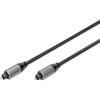 DIGITUS Cavo Audio Ottico - da Toslink a Toslink - SPDIF - Fibra Ottica - 3m - Nero - per impianti Stereo, Home Cinema, soundbar, Computer, PS4, Xbox