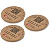 Set di 3 sottopentola in sughero 17cm