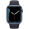 Apple Watch Series 7 Alluminio 45 mm (2021) | GPS + Cellular | blu | Cinturino Sport Mezzanotte