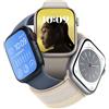 Apple Watch Series 8 Acciaio inossidabile 45 mm (2022) | GPS + Cellular | oro | Cinturino Sport Mezzanotte