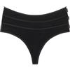 Calvin Klein Perizomi Donna Confezione da 3 Ideal Cotton Tanga, Nero (Black/Black/Black), M