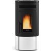 Nordica Extraflame Stufa a Pellet Noris Plus Bianca Canalizzata 12Kw-N Classe A + Ermetica con doppia canalizzazione 344 m3 5 Stelle