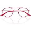 Corpootto Metal Rosso Occhiali Da Lettura +2,00