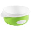 Poupy Piatto Pappa Fondo per bimbi in plastica, senza BPA, lavabile e riutilizzabile, con forma arrotondata