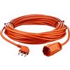 BTicino S2515X40 Prolunga Elettrica, cavo H05VV-F 3x1,5mmq lungo 15 metri, con Spina Grande 16 A e Presa Schuko, 250 V, colore Arancione