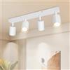 Dehobo Faretti LED Soffitto GU10 Orientabili Bianco, Faretto Interno 4 Luci