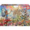 Educa - Puzzle da 500 pezzi per adulti e bambini | Fata e farfalle. Misura: 48 x 34 cm. Include colla fix puzzle. Consigliato a partire dai 14 anni (19247)
