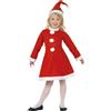 SMIFFYS Costume ragazza Babbo Natale, Rosso, con abito e cappello Halloween