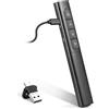 VOVIGGOL USB/Type-C 2 in 1 Presentatore Wireless Presenter Ricaricabile, Hyperlink Volume Puntatore Presentazioni Clicker per Presentazione Powerpoint Telecomando Slide PC per Mac iPad Computer Laptop