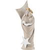 BONGELLI PREZIOSI Natività Sacra Famiglia Presepe Moderna Fascia Stella 16cm Nocciola