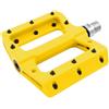 MVTEK Pedali FLAT. Pedali bici in termoplastica. Pedali flat mtb. Pedali bici enduro. Pedali bicicletta 111x105x21mm. Peso 340g. Pedale bici con attacco flat. Asse in Cr-Mo su cuscinetti. Giallo.