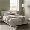 Talamo Italia - Letto matrimoniale Ilenia, Letto contenitore con rivestimento in tessuto, 100% Made in Italy, Apertura frontale, con materasso Cm 160x200 incluso, Bianco