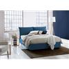 Talamo Italia - Letto matrimoniale Sabrina, Letto contenitore con rivestimento in tessuto, 100% Made in Italy, Apertura frontale, con materasso Cm 160x200 incluso, Blu
