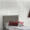 Talamo Italia - Letto singolo Cleziana, Testata in ecopelle a muro, 100% Made in Italy, adatta a letto Singolo, Cm 90x60, Tortora