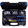 Rapid RP60 MULTI Set di Rivettatrice con Testa Girevole e Ugello Multiplo per Rivetti a Strappo in Alluminio da 3.2, 4.0, 4.8mm, Kit Rivettatrice con Kit da 150 Rivetti e 3 Punte