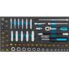 Hazet, Set di chiavi a bussola, all' interno del Quadrato (Robertson) 6,3 = 1 ⁄ 4 pollici, 60 pezzi, Profilo Esterno Torx, numero utensili: 60, 1 pezzi, 163 - 490/60