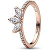 PANDORA Timeless Anello Herbarium Cluster placcato in oro rosa 14 k con zirconi cubici trasparenti, 50