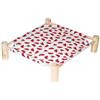ETOPARS Cuccia Rialzata per Cani e Gatti, Lettino da Campeggio Portatile, Letto in Legno Antiscivolo Lavabile in Rete Traspirante per Estate