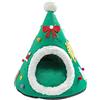 TWEW Tenda da letto a forma di albero di Natale, per gatti piccoli e grandi, lavabile in lavatrice, cuscino ultra morbido