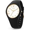 ICE-WATCH - ICE glam Black white - Orologio nero da Donna con Cinturino in silicone - 022585 (Small +)